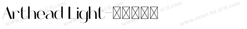 Arthead Light字体转换